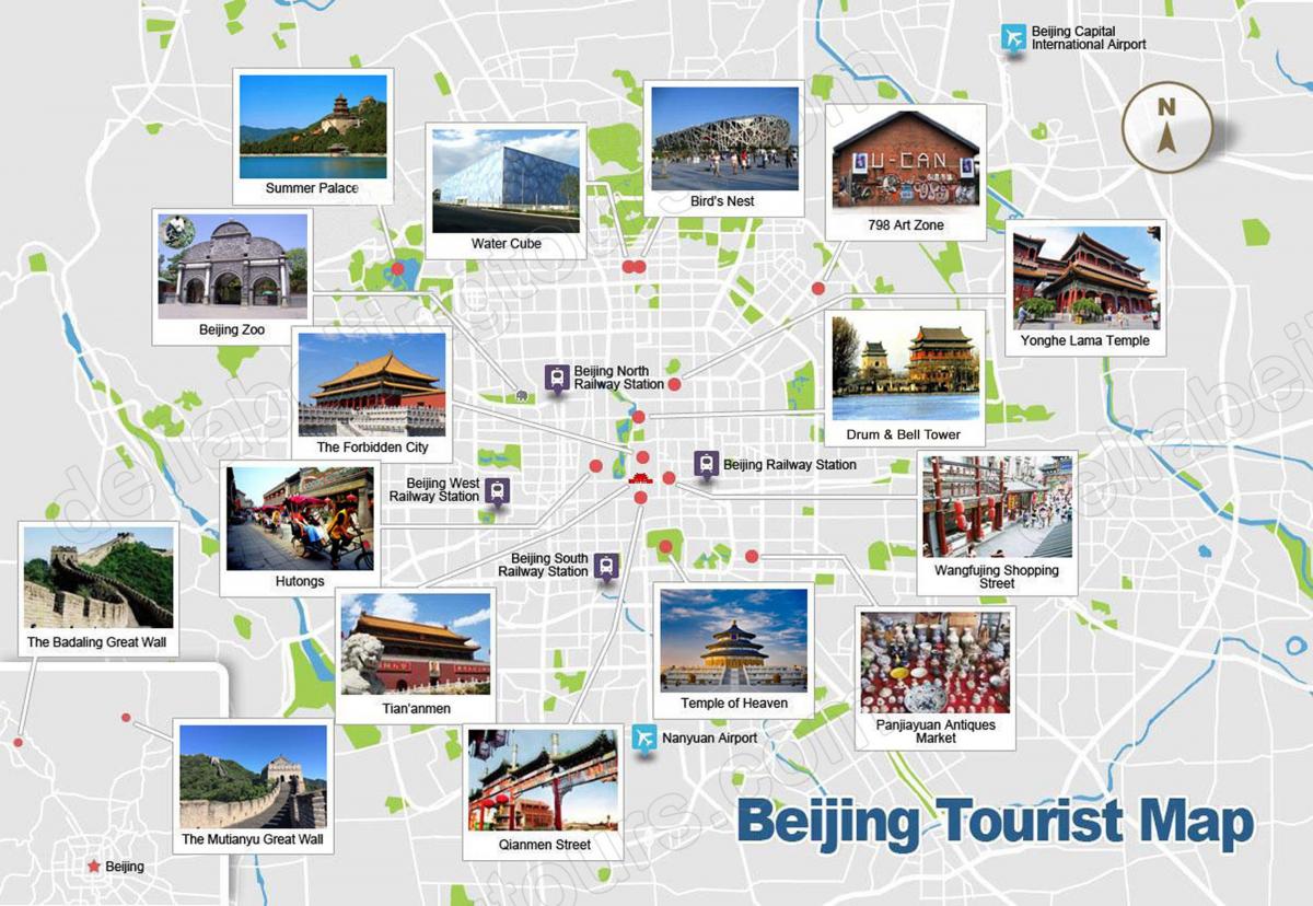 Plan des monuments de Beijing (Peking)